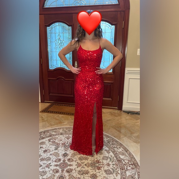Primavera Red Prom Dress - Picture 3 of 5